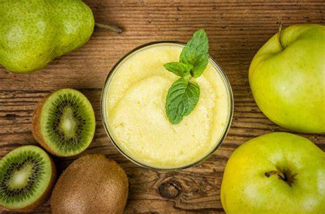 ingredientes para papilla de kiwi y manzana
