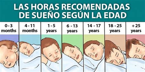 Infografía mostrando las horas de sueño recomendadas para bebés por edad.