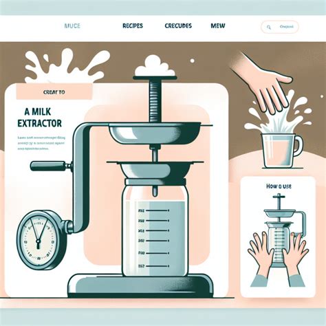 Ilustración de cómo usar un extractor de leche manual