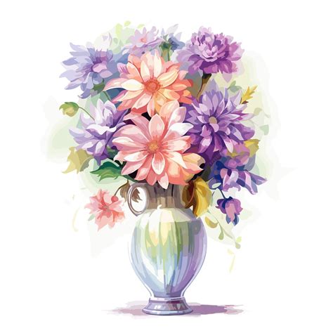 Ilustración de un ramo de flores sencillas en un jarrón con agua, representando la floristería lenta y sostenible.