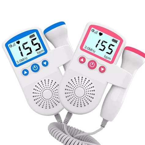 Esquema detallado de un Doppler fetal digital con sus componentes