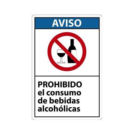 Señal de tráfico de prohibido beber alcohol en la vía pública