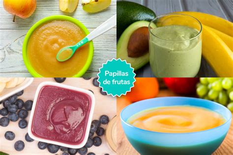 variedad de frutas para papillas de bebé