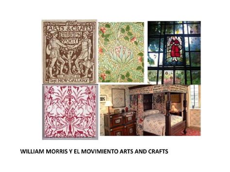 Representación del diseño y filosofía del movimiento Arts & Crafts con motivos naturales y artesanales