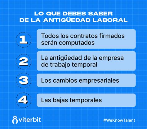Infografía: Factores clave en el cálculo de la antigüedad laboral
