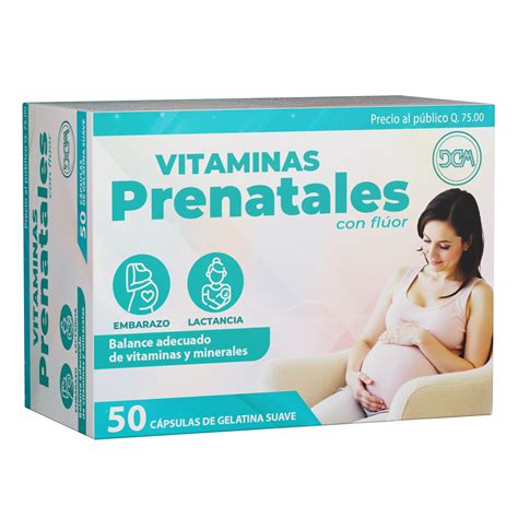 Diagrama ilustrando los nutrientes clave en vitaminas prenatales y sus funciones durante el embarazo