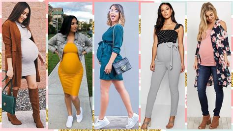 Ejemplos de looks de embarazada combinando diferentes prendas