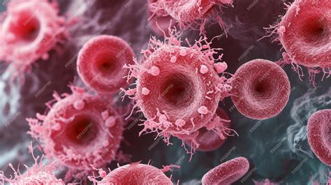 Micrografía de las células inmunitarias en la interfaz materno-fetal