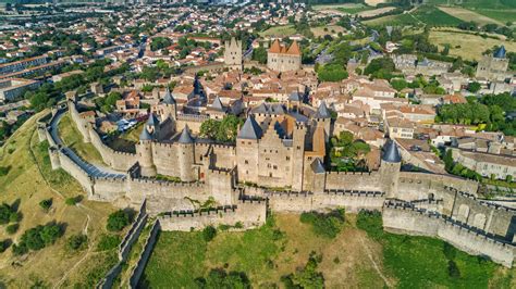 Panorámica de la Cité de Carcassonne, la ciudad medieval amurallada más grande de Europa