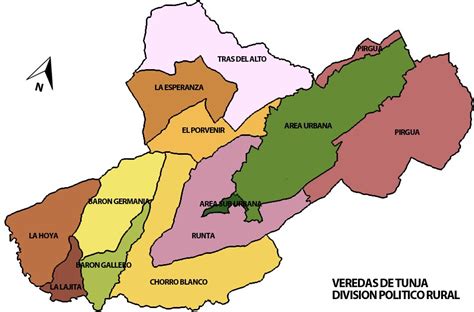 Mapa histórico de Tunja y sus alrededores