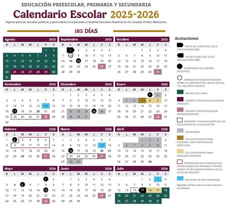 Calendario escolar destacando los periodos de vacaciones de Navidad y Semana Santa, así como los puentes.