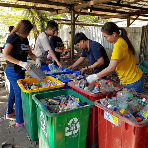Imágenes de personas participando en talleres de reciclaje y energías renovables