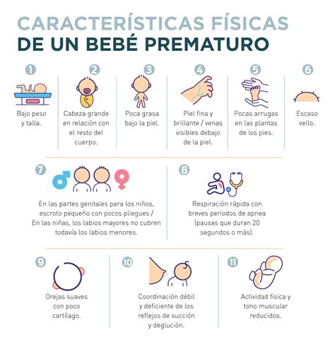 Infografía: Características de un bebé prematuro