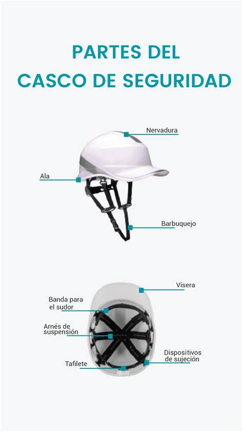 Infografía detallando los elementos de seguridad de un casco de hockey sobre patines homologado para categorías infantiles, incluyendo la protección facial