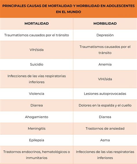 Esquema de las principales causas de morbilidad infantil