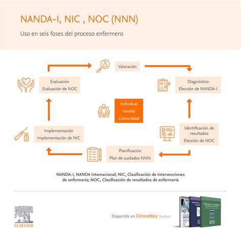 Esquema de la relación circular entre NANDA (problemas), NIC (acciones) y NOC (resultados esperados)