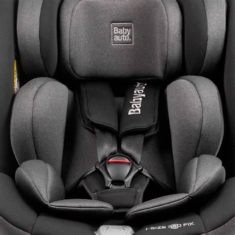 Esquema detallado de la silla Firma de Babyauto destacando el sistema de giro 360 y los puntos de refuerzo lateral