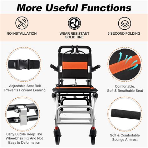 Silla de paseo ultraligera plegada para viajar en avión