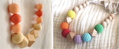 Bebé explorando un collar de lactancia con diferentes texturas y colores, fomentando la psicomotricidad fina