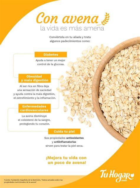 Infografía sobre los beneficios nutricionales de la avena para bebés