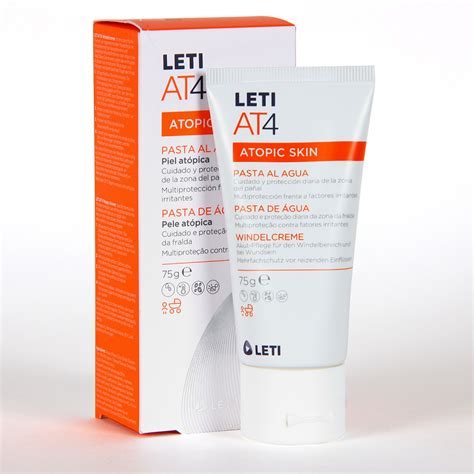 Foto del envase de Leti AT4 Crema Pañal Pasta al Agua de 75g