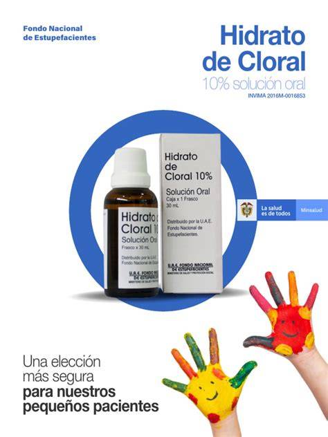 Gráfico de dosificación de hidrato de cloral en pediatría