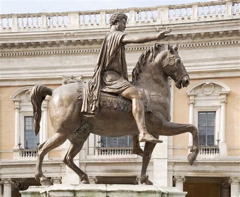 Estatua ecuestre de Marco Aurelio en la Piazza del Campidoglio, Roma.