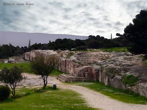 Recreación del monte Pnyx en Atenas