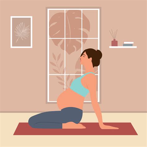 Mujer embarazada practicando yoga prenatal o meditación