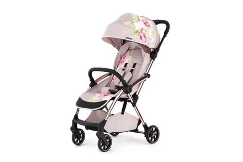 Silla de paseo Leclerc Baby by Monnalisa con estampado floral y chasis rosa