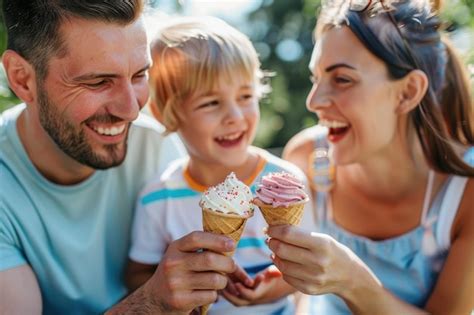 Familia disfrutando de un helado en una plaza romana