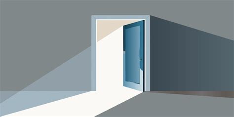 Ilustración simbólica de una puerta abriéndose hacia un futuro incierto