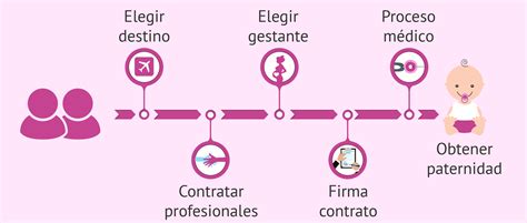 Esquema explicativo del proceso de gestación subrogada y las partes involucradas