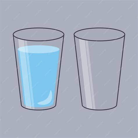 Vaso de agua junto a un bebé lactante
