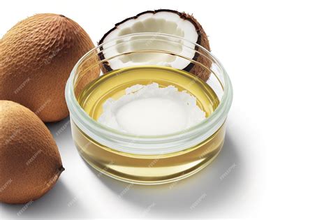 Aceite de coco en un recipiente