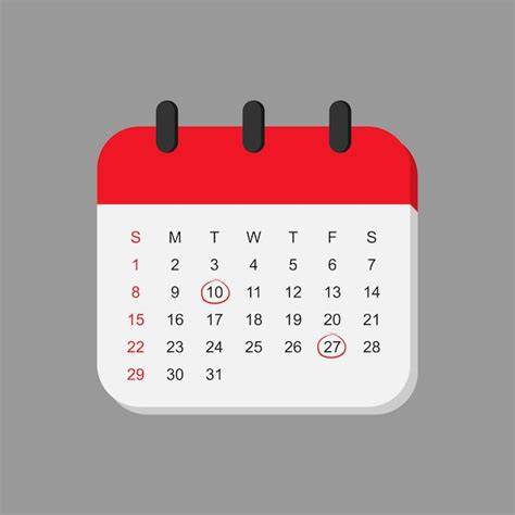Imagen de un calendario con fechas marcadas para el permiso de lactancia