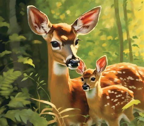 Foto de cervatillo solo en el bosque esperando a su madre
