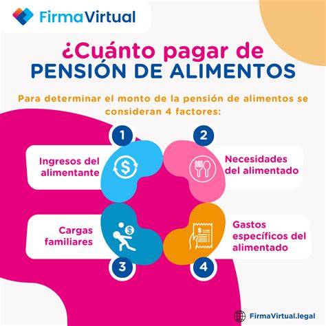 Infografía: Factores clave para el cálculo de la pensión de alimentos