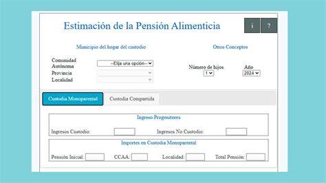Gráfico simplificado de las tablas orientadoras del CGPJ según ingresos y número de hijos