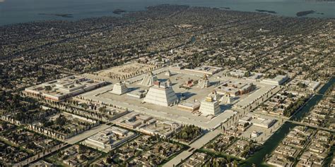 Reconstrucción artística de la antigua ciudad de Tenochtitlán