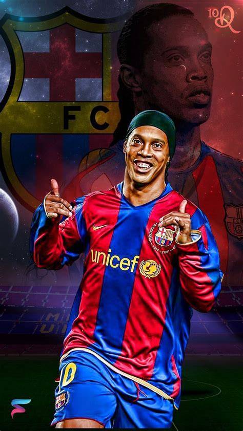 Ronaldinho con la camiseta del FC Barcelona al inicio de su etapa
