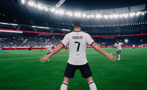 Captura de pantalla de un videojuego de fútbol moderno