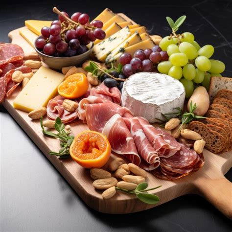 Plato de quesos variados curados y semicurados