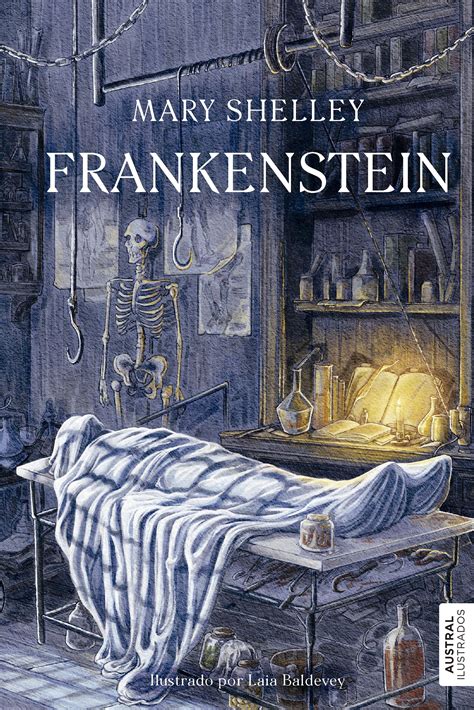 Ilustración clásica o representación temática de la novela Frankenstein de Mary Shelley