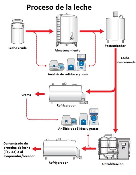 Esquema comparativo de los distintos procesos térmicos de la leche (pasteurización, UHT, esterilización)