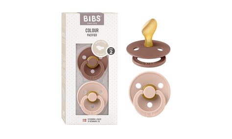 Infografía comparativa de los modelos de chupetes BIBS (Colour, De Lux, Supreme) y sus características