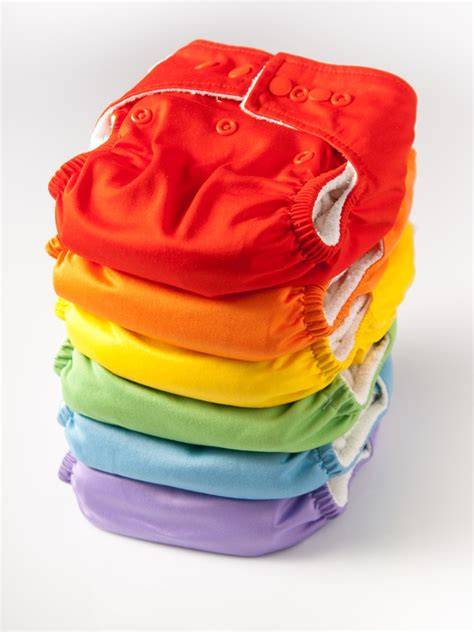 Pañales de tela de colores variados