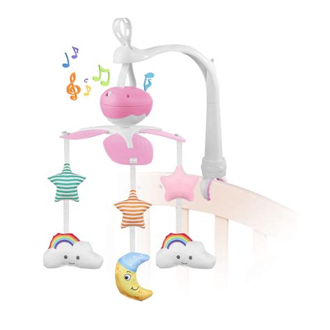 Móvil para cuna con música y figuras coloridas