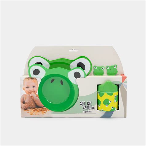 Set de vajilla infantil con ventosa y diseño de animal