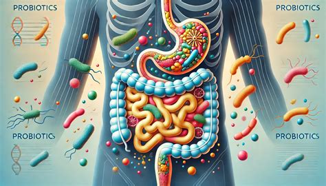 Diagrama que ilustra la acción de los prebióticos (GOS/FOS) en la flora intestinal.